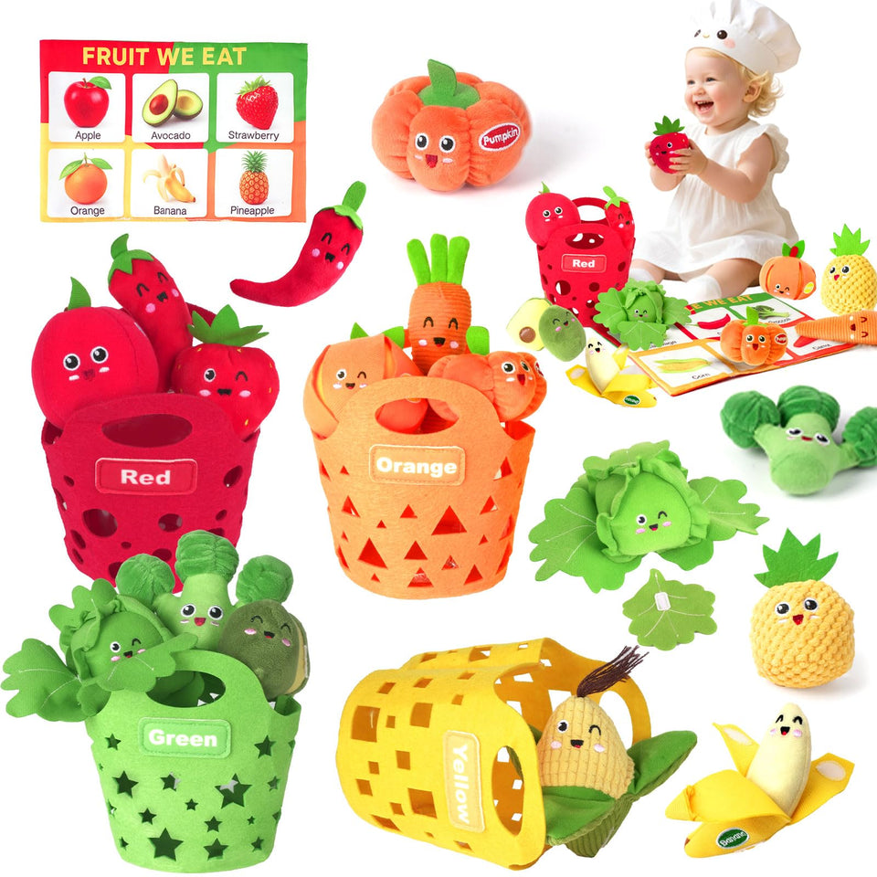 WOWOHAGE baby color sorting apple toy promotes early recognition and tactile play