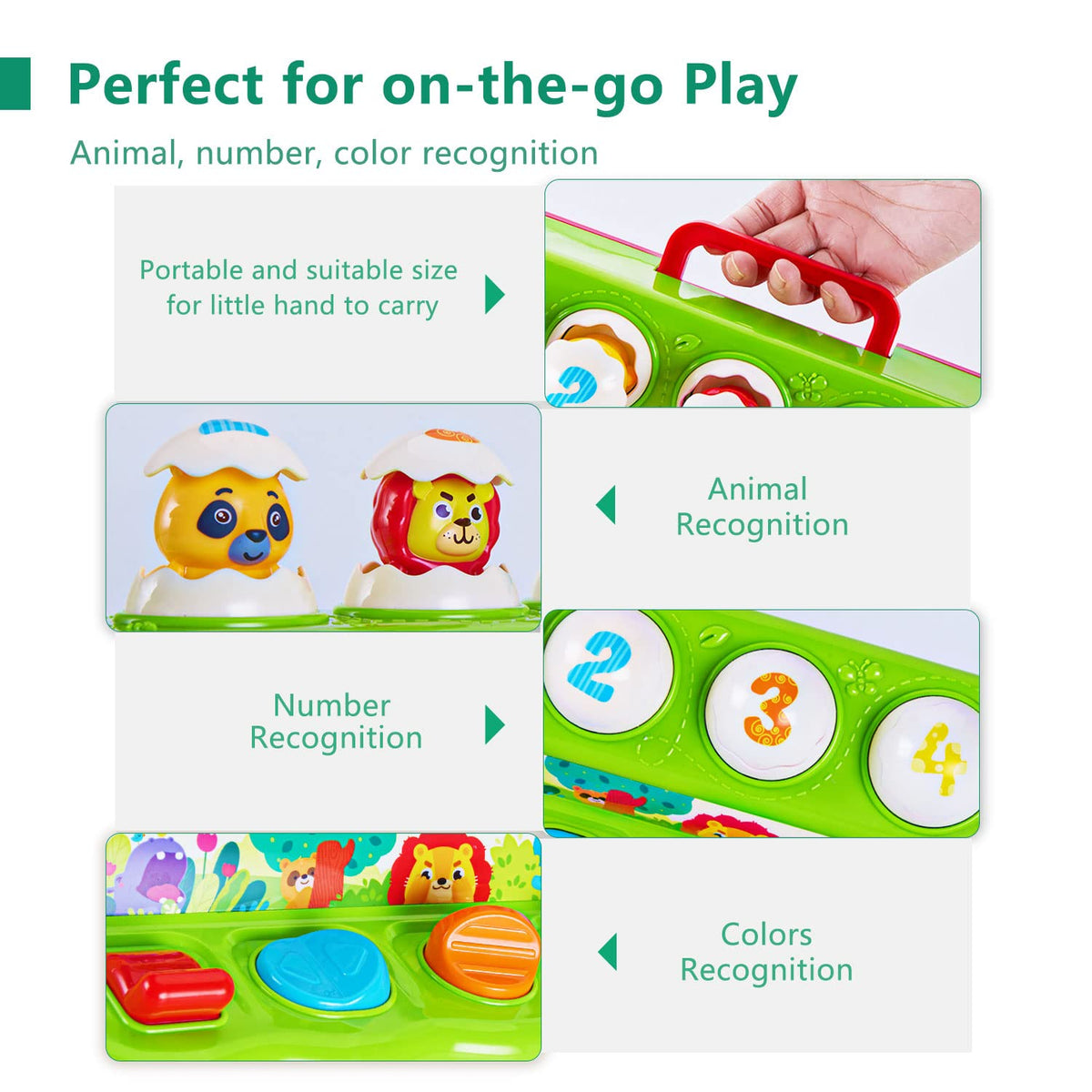 WOWOHAGE Pop Up Pals BPA-free materials ensure safe baby play.