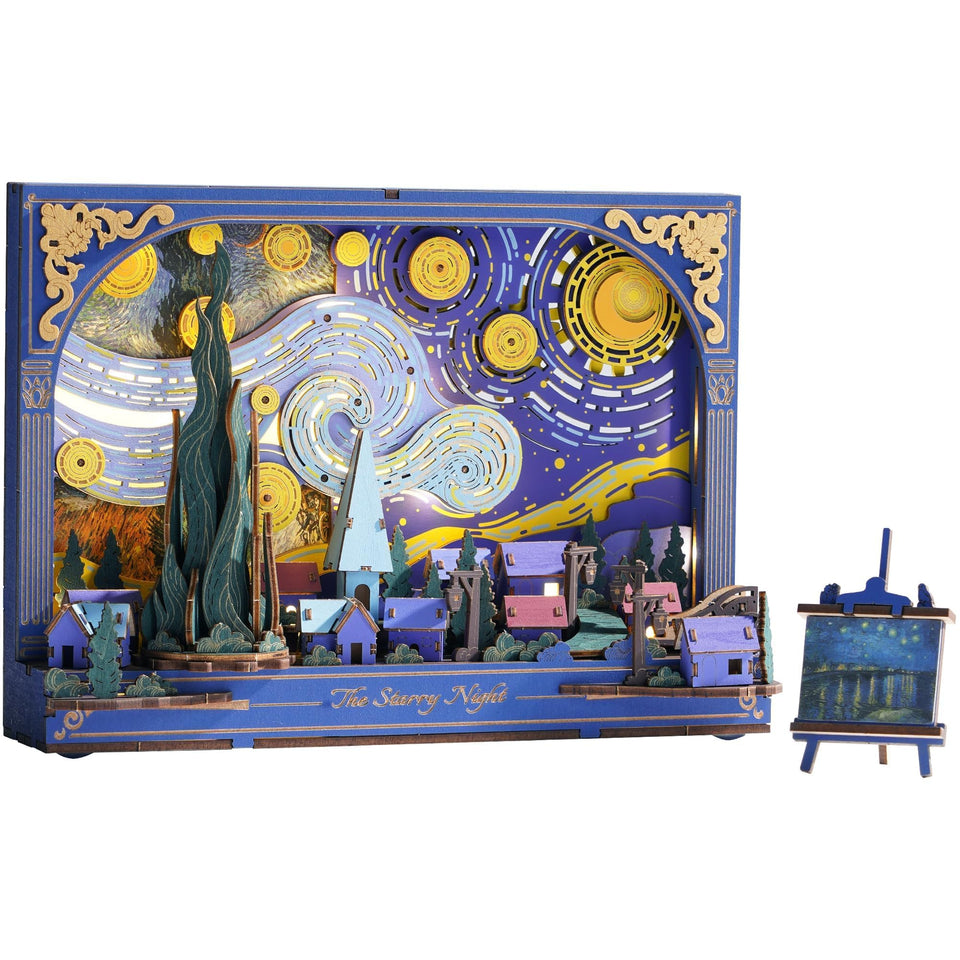 Wowood Starry Night puzzle with LED lights highlighting the night sky display