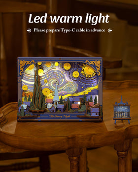 Wowood Starry Night puzzle shown as wall art adding romantic ambience