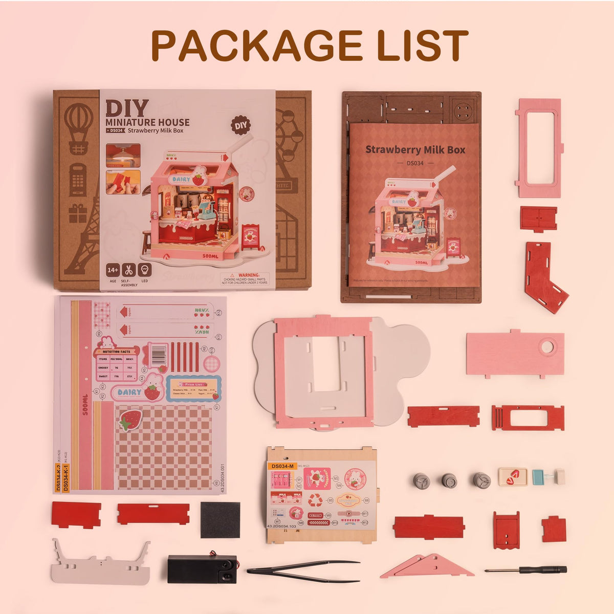 Create a cozy desk vignette with Wowood Strawberry Milkbox.