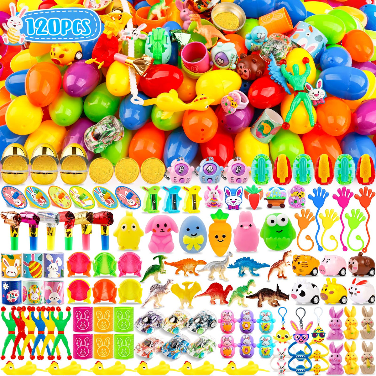 WOWSCAN 120-pack Easter eggs for exciting hunts and classroom rewards.