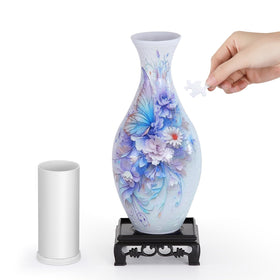 Wowsome 3D Puzzle Vase assembly shows glue-free, intuitive construction for adults.