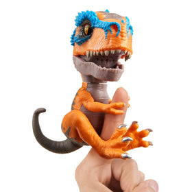 WowWee Scratch Orange Untamed T-Rex front view invites tactile exploration