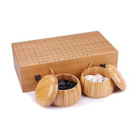 Wowwoody Go board unfolded showing the 19x19 playing surface.