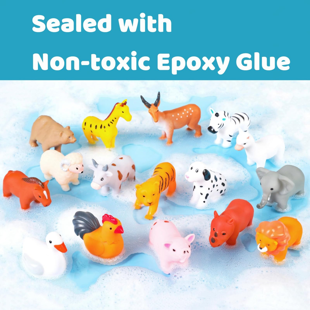 WQTHE Zebra bath toy inspires exploration and color recognition.