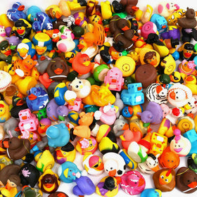 WQTHE 60-count mini ducks designed with bright colors and friendly styles.