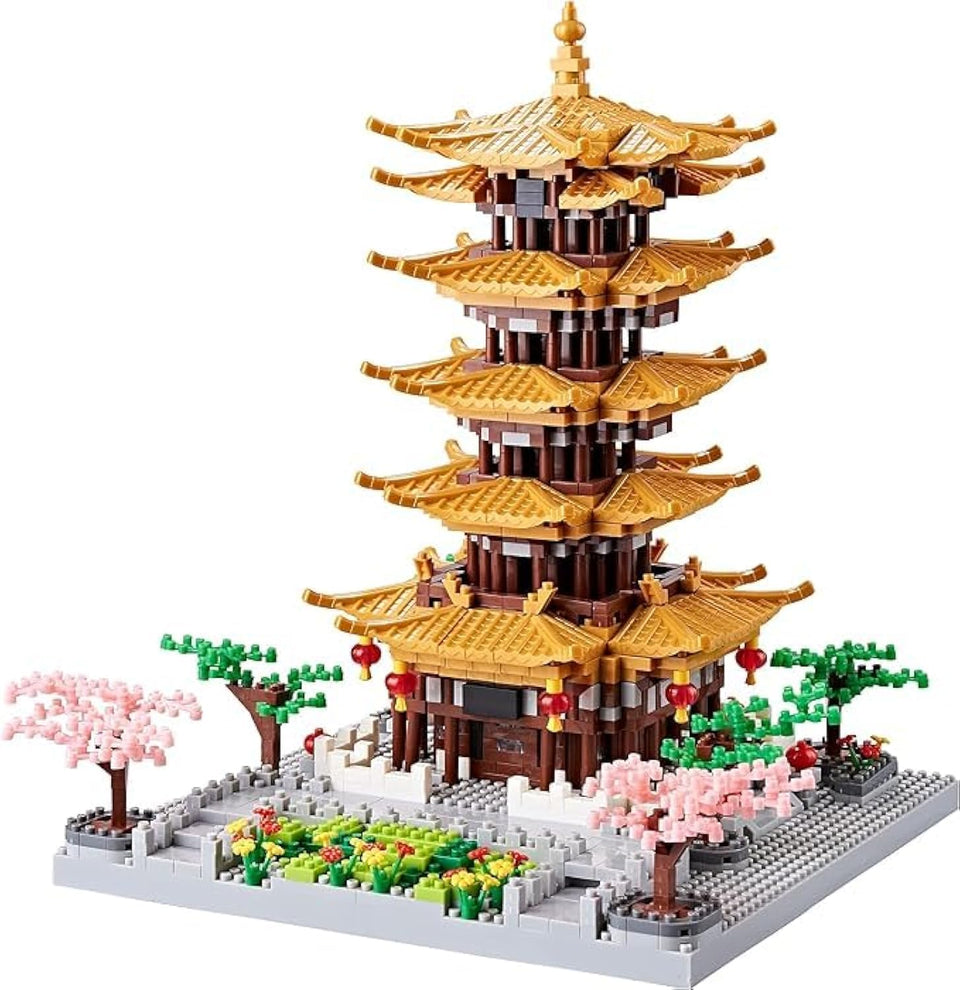 Wriyvngs Yellow Crane Tower assembly: a detailed, satisfying build for adults.