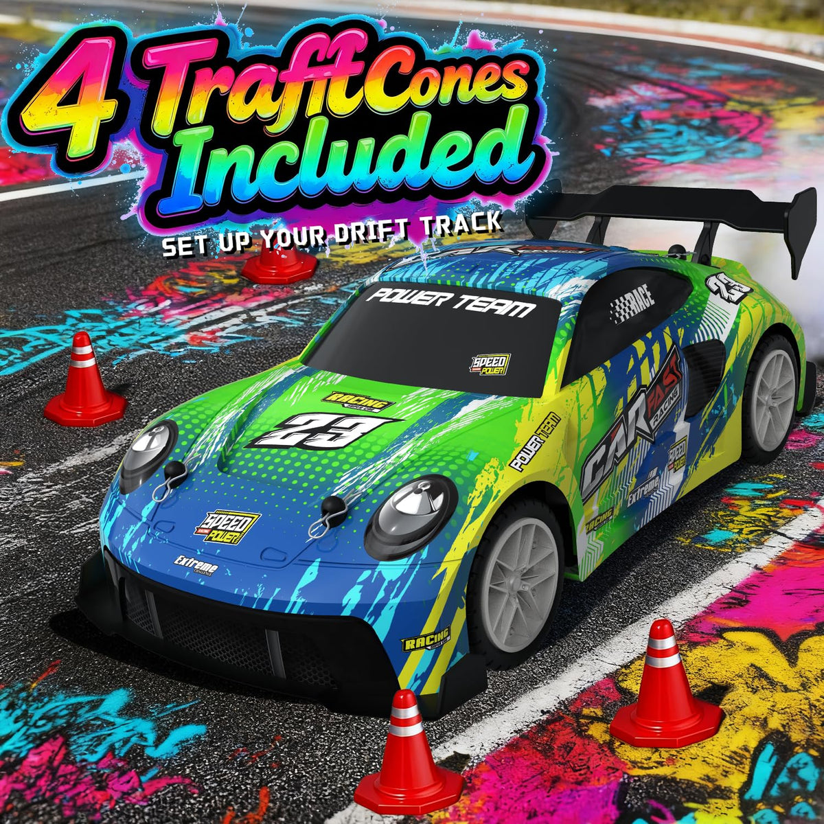 WRTWRT RC cars using a 2-4ghz remote system for stable control.
