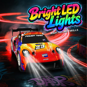 WRTWRT RC cars with LED lights for nighttime racing excitement.