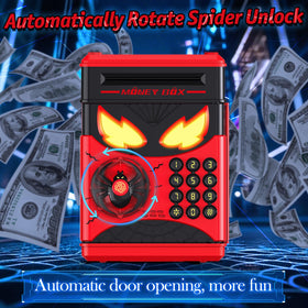 Wrystte Spider Piggy Bank coins drop in from the top for easy saving
