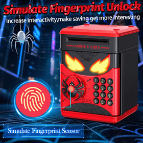 Wrystte Spider Piggy Bank eyes light up to indicate activity and validation
