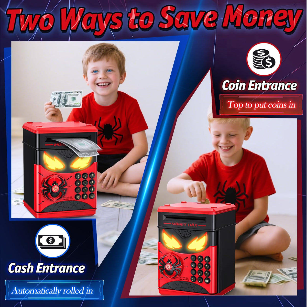 Wrystte Spider Piggy Bank makes a gift idea for birthdays and holidays