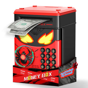 Wrystte Spider Piggy Bank with interactive lock showing secure access for kids