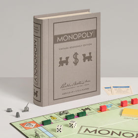 Removable banker’s tray inside the book-case for organized money and deeds