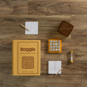 WS Game Company Boggle translucent dome keeps letters secure during fast-paced play.
