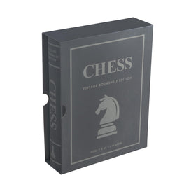 WS Game Company vintage bookshelves collection, stylish collectible chess set