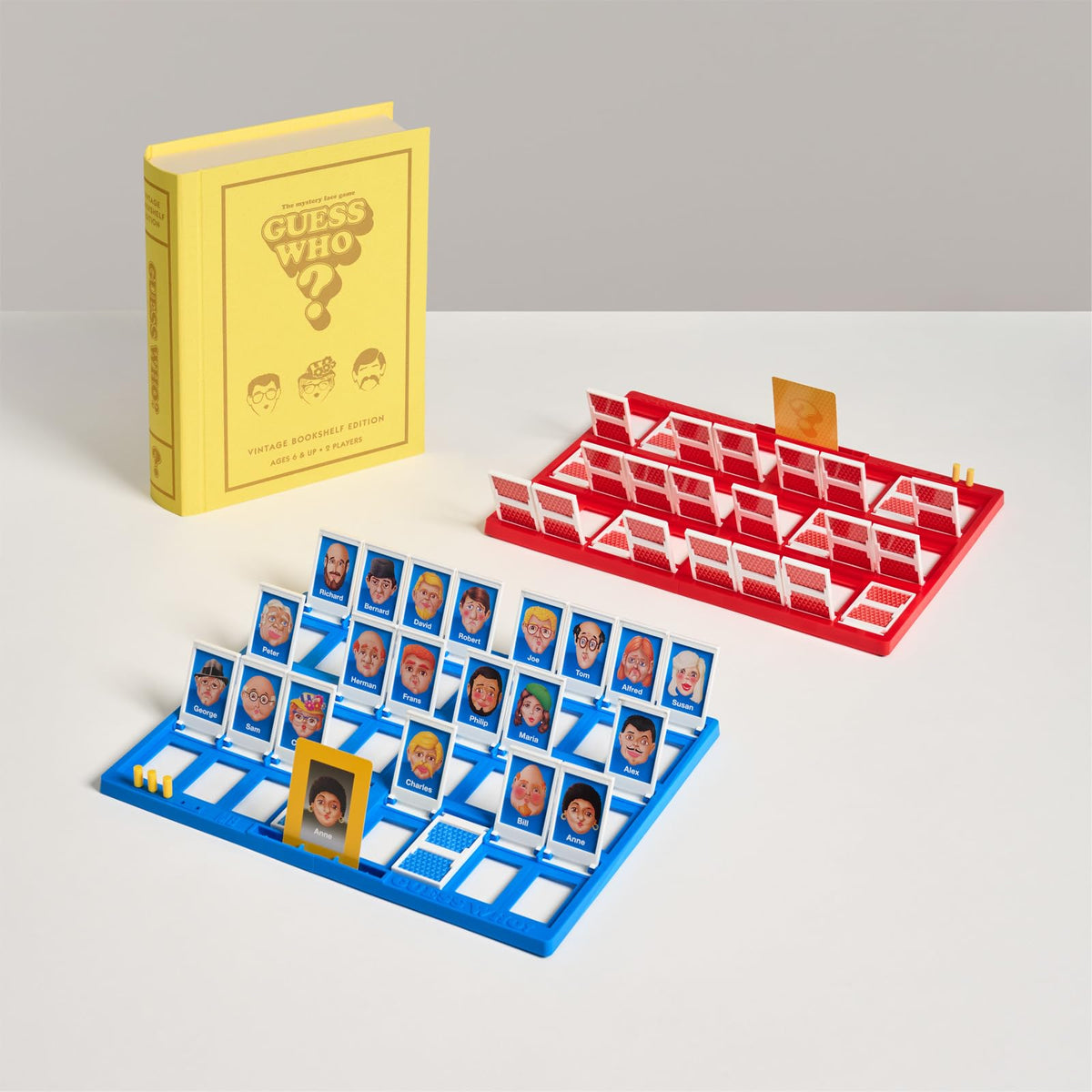 WS Game Company Guess Who? slipcase-protected design keeps components secure during travel