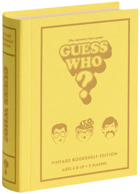 WS Game Company Guess Who? linen-wrapped vintage bookshelf box for stylish storage