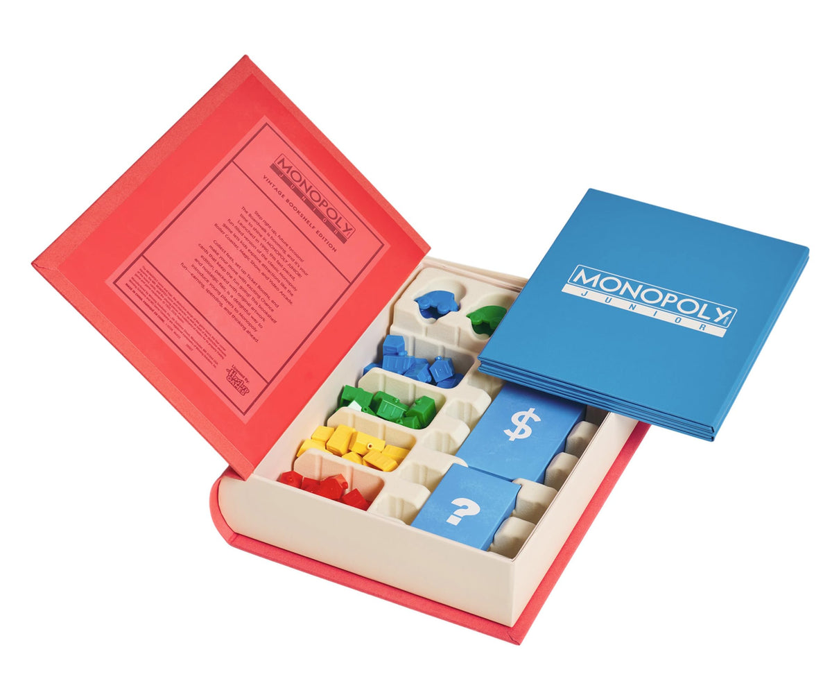 WS Game Company Monopoly Junior folding game board is portable and tidy