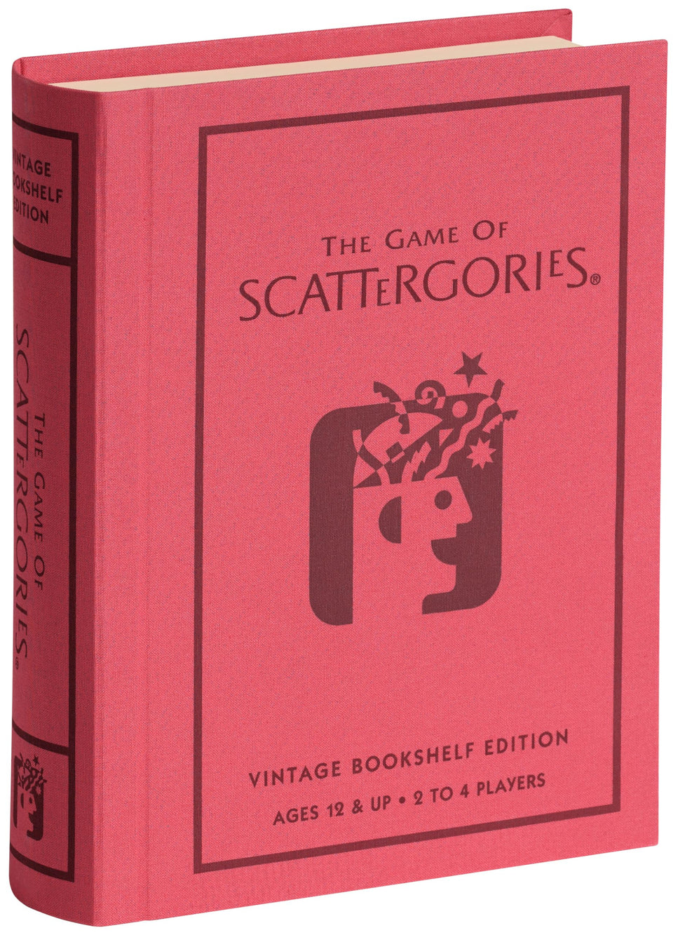 WS Game Company Scattergories vintage edition cover with linen wrap, retro 1988 graphics, and shelf appeal.
