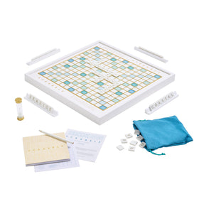 WS Game Company Scrabble Bianco Edition raised tile grid improves scoring accuracy