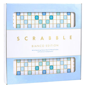 WS Game Company Scrabble Bianco Edition ideal for ages 8+ during family game nights