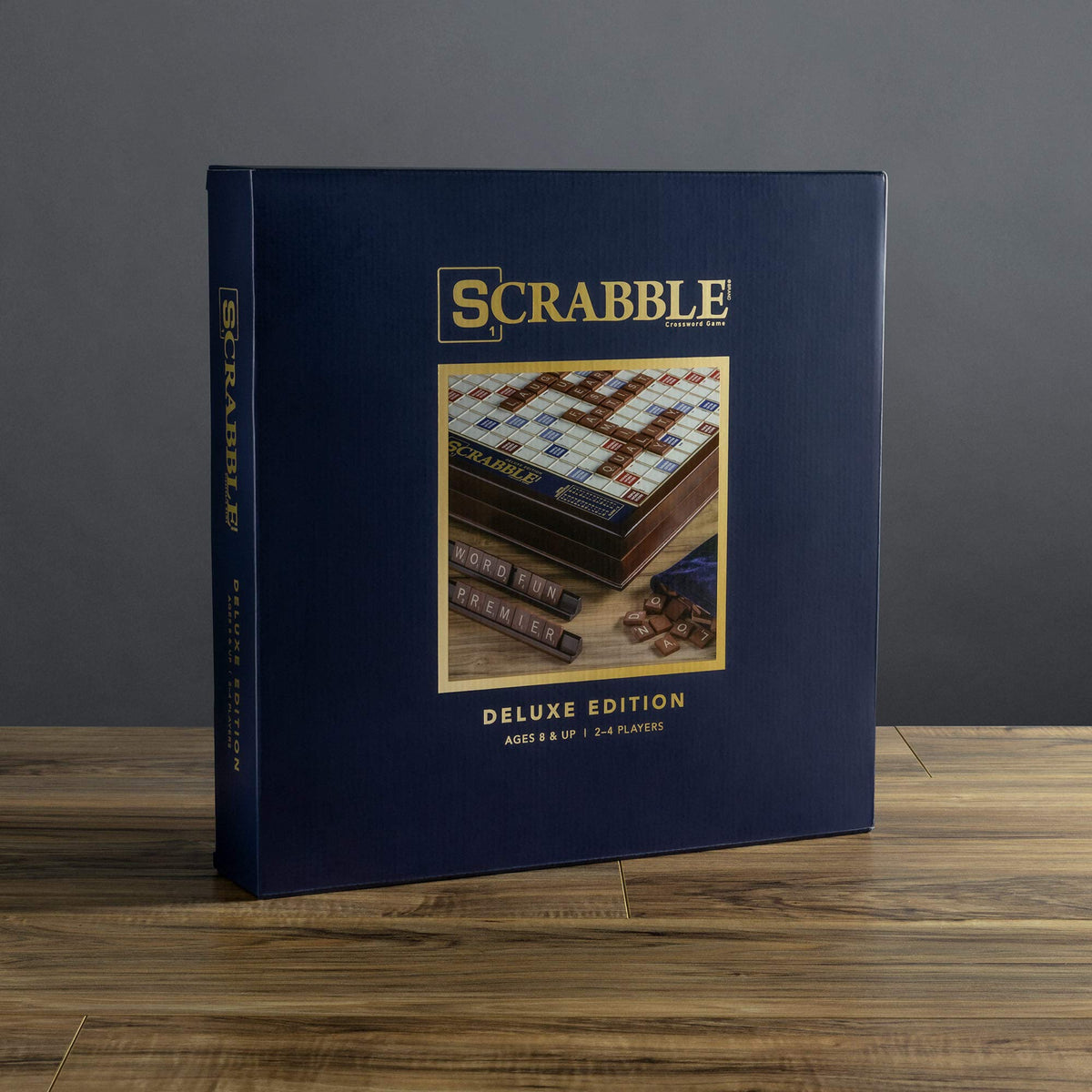 WS Game Company Scrabble Deluxe wooden tiles offer durable, high-quality tile play.