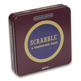WS Game Company Scrabble Nostalgia Edition collectible tin with vintage styling and built-in storage.