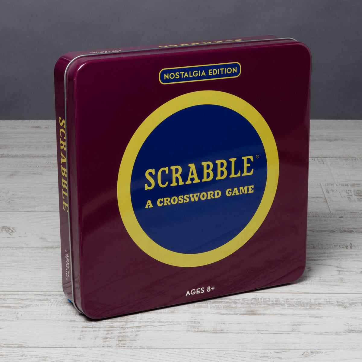 WS Game Company Scrabble Nostalgia Edition fabric pouch for portable pieces.