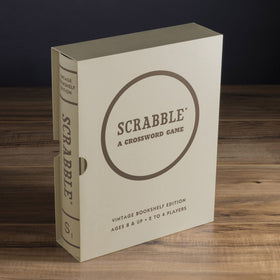 WS Game Company Scrabble vintage bookshelf edition wooden racks and storage design