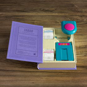 WS Game Company Taboo Vintage Bookshelf Edition buzzer, fast-paced clues sharpen competition