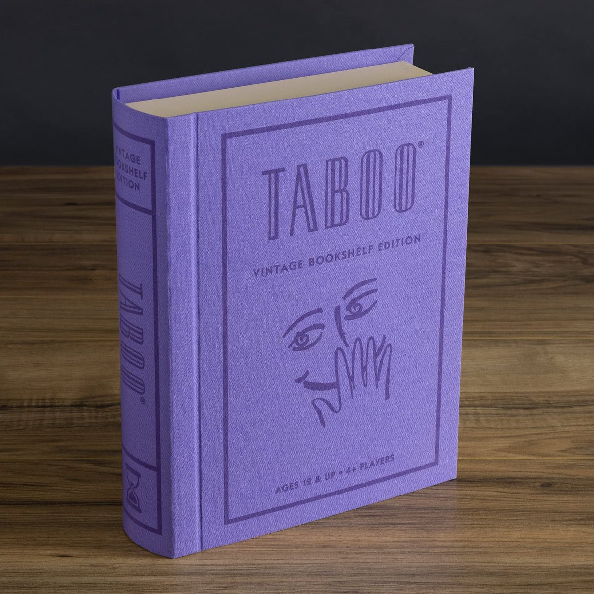 WS Game Company Taboo Vintage Bookshelf Edition slipcover, discreet shelf-friendly storage