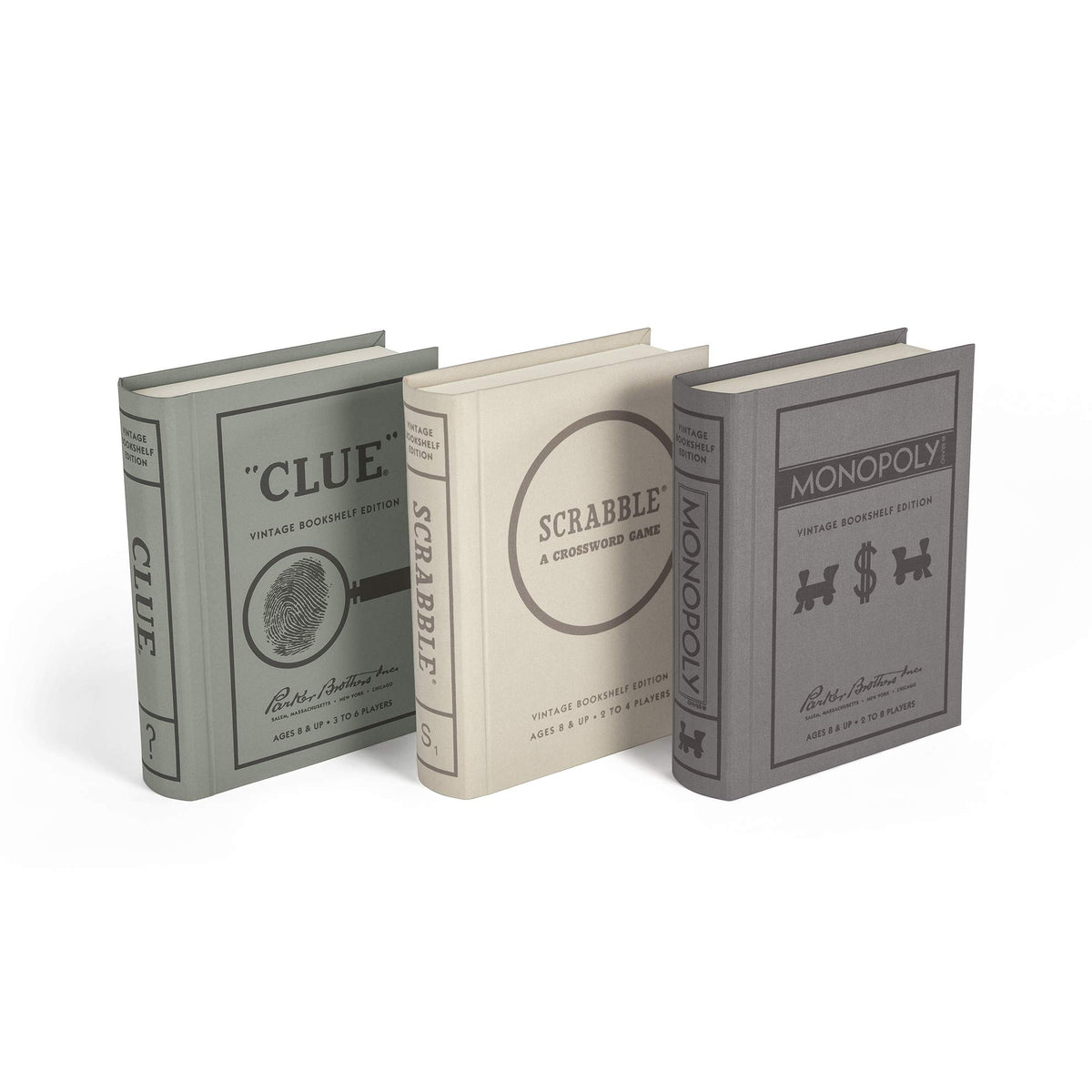 WS Game Company Vintage Bookshelf display-on-shelf enhances decor while organizing games