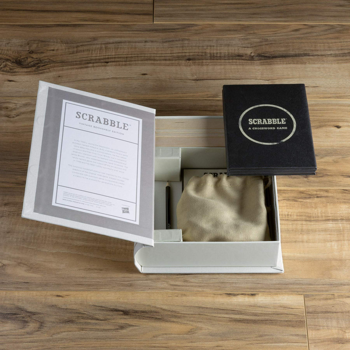 WS Game Company Vintage Bookshelf wooden pieces offer authentic, tactile gameplay