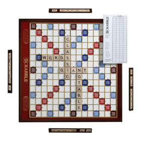 Scrabble Giant Deluxe board with mahogany finish for premium gameplay
