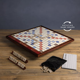 Raised tile grid keeps letters secure on Scrabble Giant Deluxe