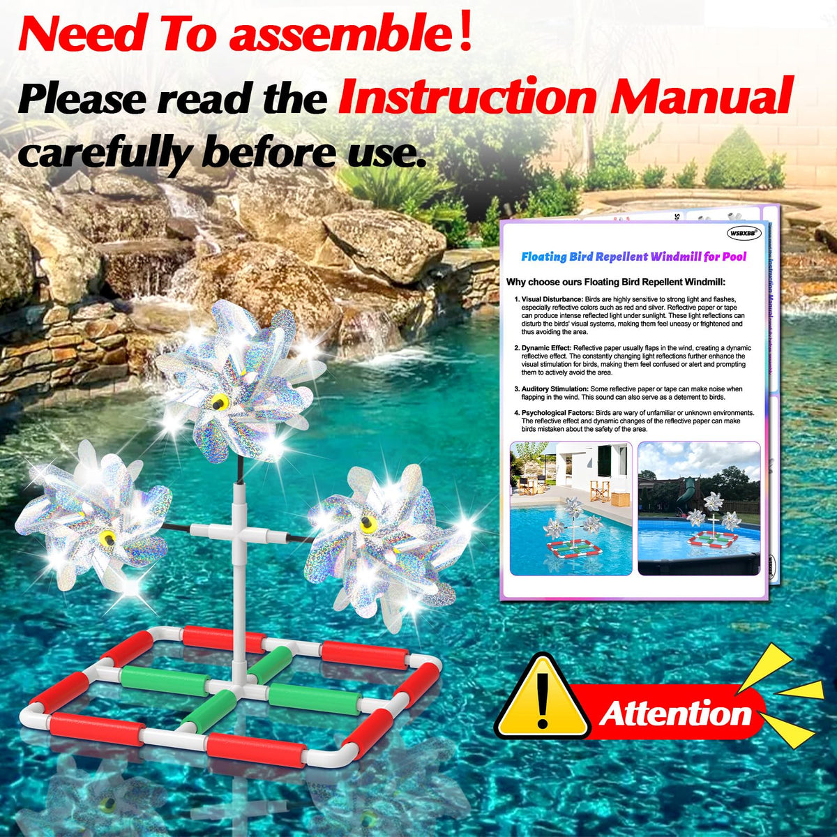 WSBXBB backyard pool deterrent device blends into outdoor spaces while protecting guests.
