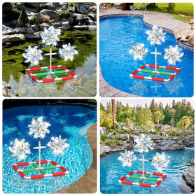 WSBXBB sunset sunlight reflections enhance deterrence around pools and patios.