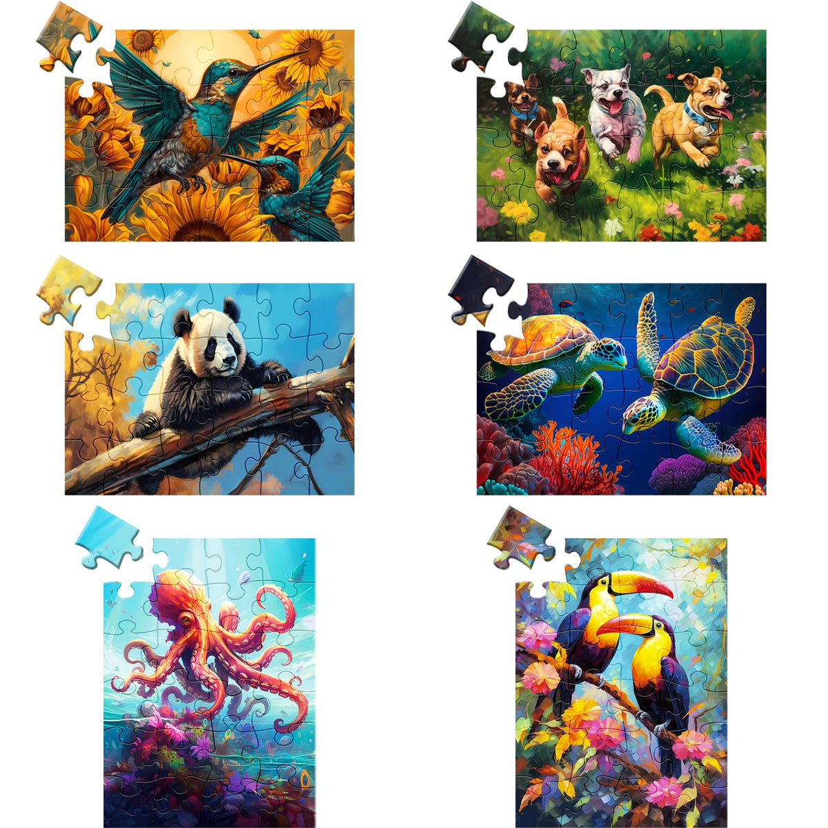 WSCXSC hummingbird puzzle image with large pieces for easy handling and calm engagement
