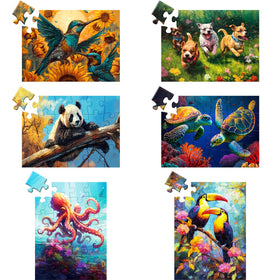 WSCXSC hummingbird puzzle image with large pieces for easy handling and calm engagement