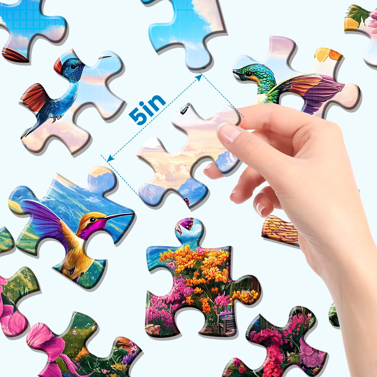 WSCXSC anti-slip texture on puzzle pieces for better grip
