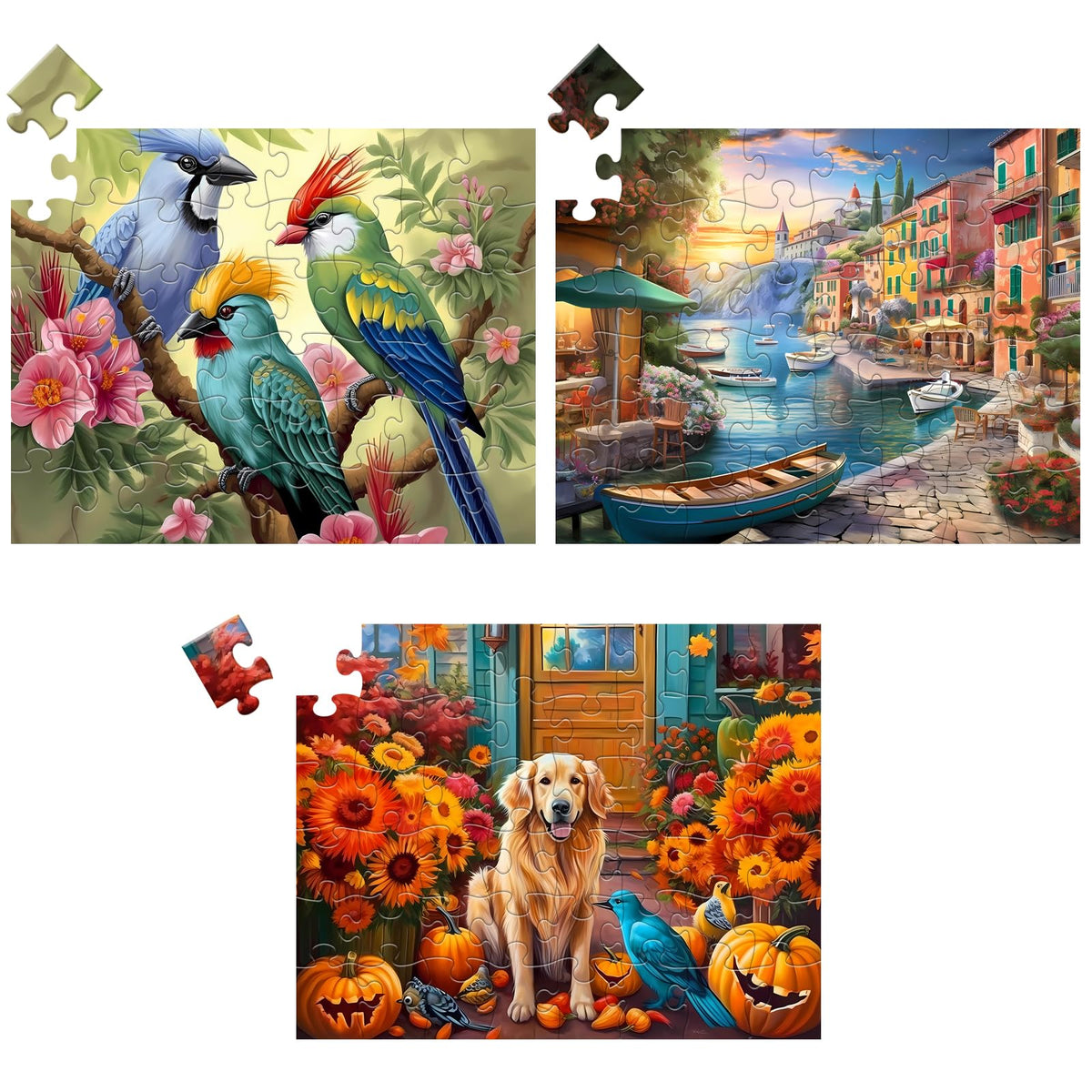 WSCXSC dog and bird dementia puzzle pieces for engaging activity.