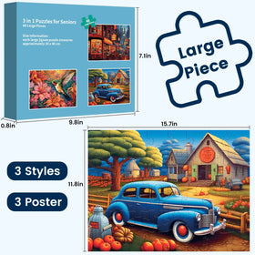 WSCXSC embossed puzzle pieces aid tactile handling for dementia-friendly use.