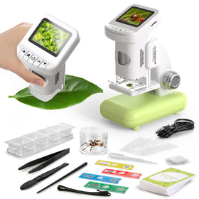 WSDMIC 1200X microscope with LCD screen for kids to observe specimens safely