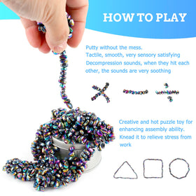 WSEJK sensory beads with smooth glide for soothing tactile use
