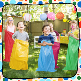 WSFSLJWDW orange sacks ideal for outdoor play and parties