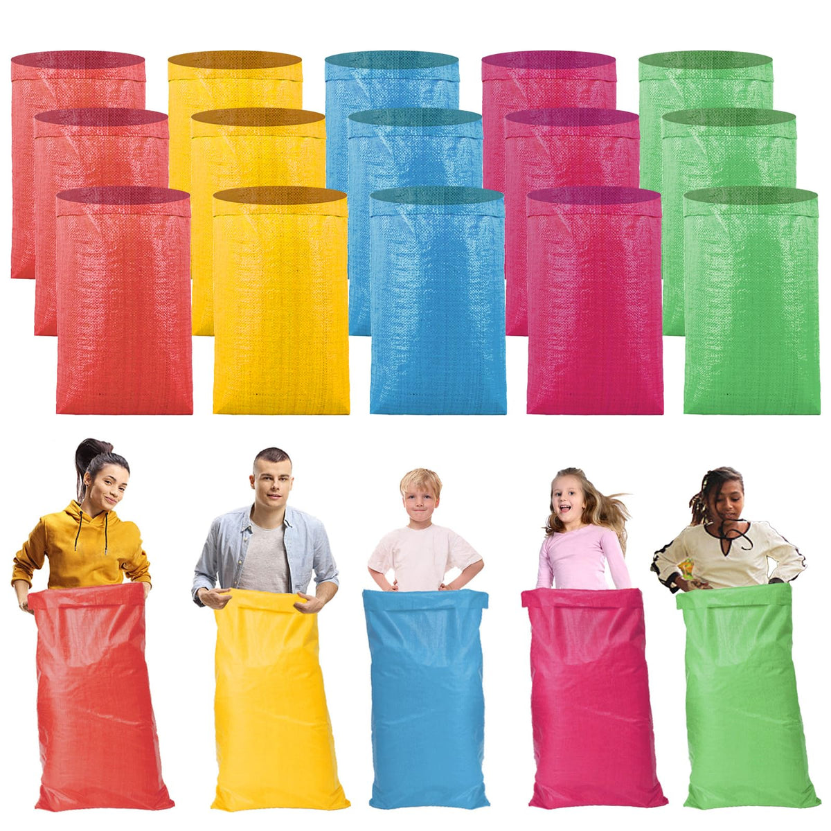 WSFSLJWDW rose red potato sack bags for outdoor games and events