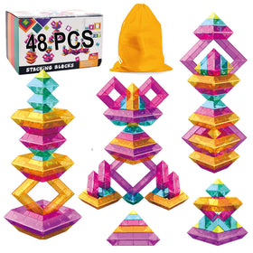 WSKC 48-piece blocks pack for safe, stacked play