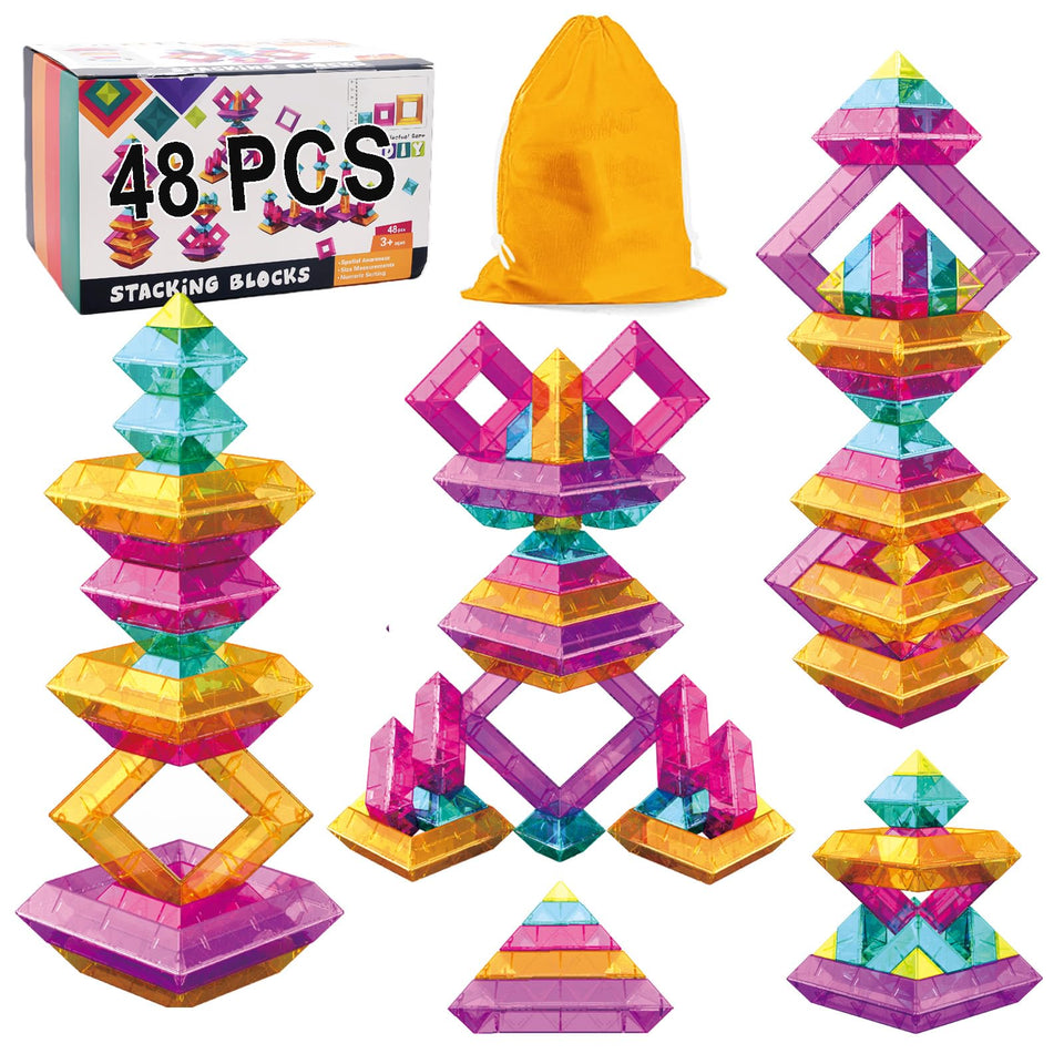 WSKC 48-piece blocks pack for safe, stacked play